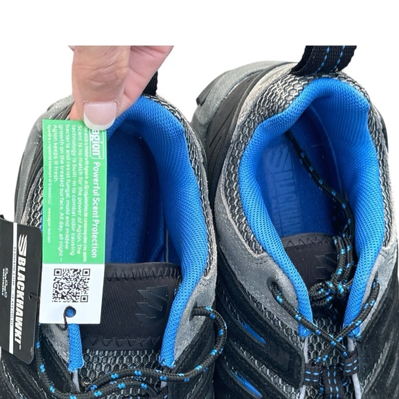 NEW! Blackhawk Terrain Low Hiking/Walking Shoes Leather Slate Blue Mens …